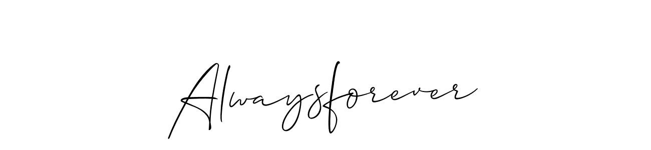 The best way (Allison_Script) to make a short signature is to pick only two or three words in your name. The name Alwaysforever include a total of six letters. For converting this name. Alwaysforever signature style 2 images and pictures png