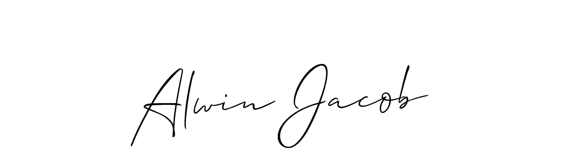 Also we have Alwin Jacob name is the best signature style. Create professional handwritten signature collection using Allison_Script autograph style. Alwin Jacob signature style 2 images and pictures png