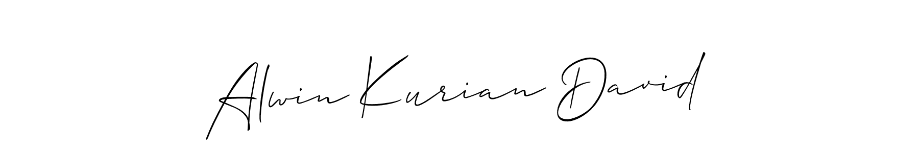 Make a short Alwin Kurian David signature style. Manage your documents anywhere anytime using Allison_Script. Create and add eSignatures, submit forms, share and send files easily. Alwin Kurian David signature style 2 images and pictures png