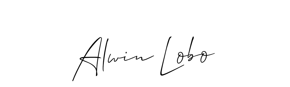 Design your own signature with our free online signature maker. With this signature software, you can create a handwritten (Allison_Script) signature for name Alwin Lobo. Alwin Lobo signature style 2 images and pictures png