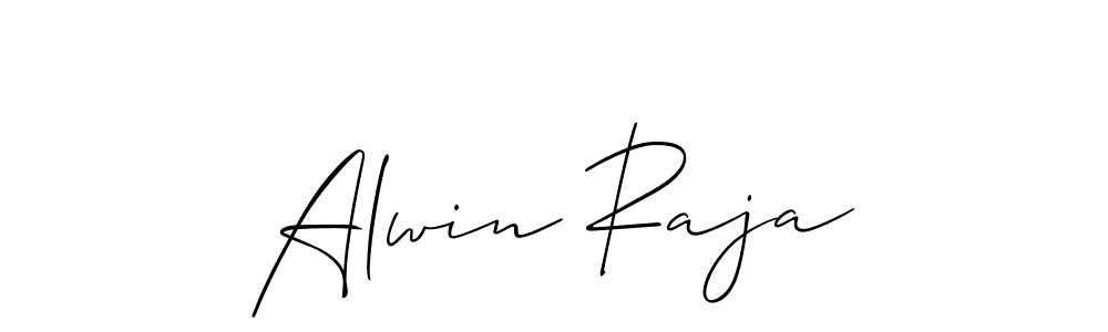 Alwin Raja stylish signature style. Best Handwritten Sign (Allison_Script) for my name. Handwritten Signature Collection Ideas for my name Alwin Raja. Alwin Raja signature style 2 images and pictures png
