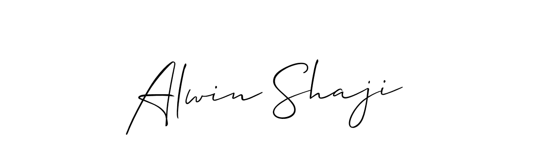 Make a beautiful signature design for name Alwin Shaji. With this signature (Allison_Script) style, you can create a handwritten signature for free. Alwin Shaji signature style 2 images and pictures png