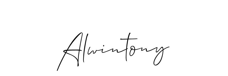 How to Draw Alwintony signature style? Allison_Script is a latest design signature styles for name Alwintony. Alwintony signature style 2 images and pictures png
