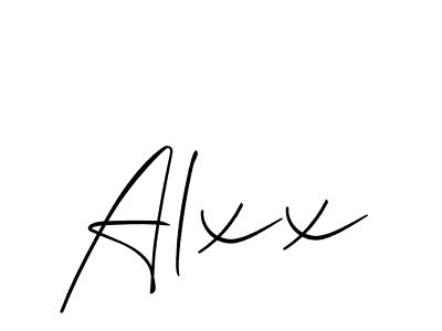 You should practise on your own different ways (Allison_Script) to write your name (Alxx) in signature. don't let someone else do it for you. Alxx signature style 2 images and pictures png