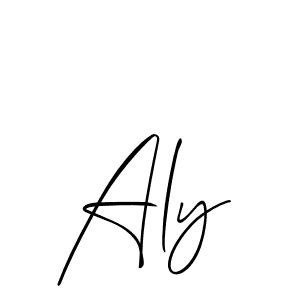 Create a beautiful signature design for name Aly. With this signature (Allison_Script) fonts, you can make a handwritten signature for free. Aly signature style 2 images and pictures png