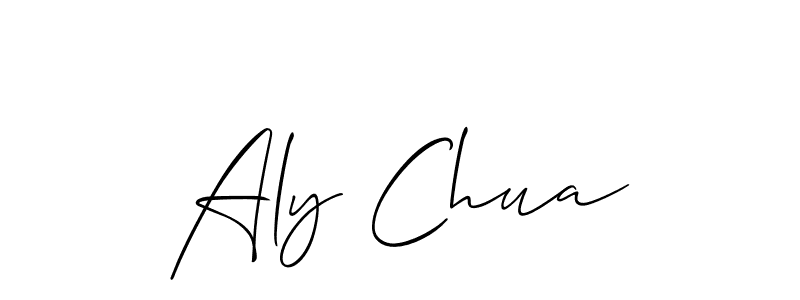 Aly Chua stylish signature style. Best Handwritten Sign (Allison_Script) for my name. Handwritten Signature Collection Ideas for my name Aly Chua. Aly Chua signature style 2 images and pictures png
