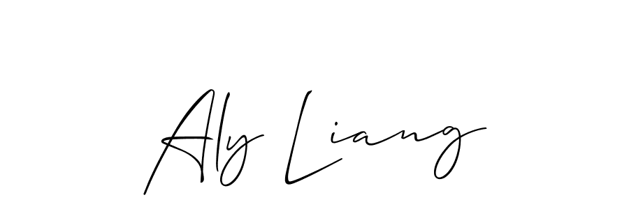 Create a beautiful signature design for name Aly Liang. With this signature (Allison_Script) fonts, you can make a handwritten signature for free. Aly Liang signature style 2 images and pictures png