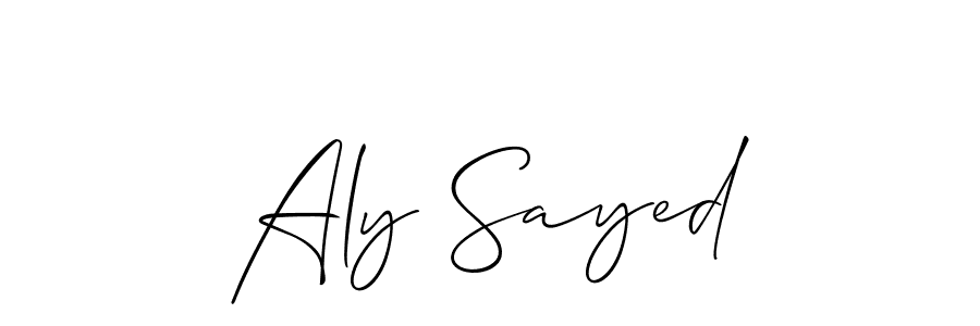 It looks lik you need a new signature style for name Aly Sayed. Design unique handwritten (Allison_Script) signature with our free signature maker in just a few clicks. Aly Sayed signature style 2 images and pictures png