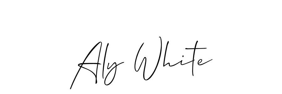 Similarly Allison_Script is the best handwritten signature design. Signature creator online .You can use it as an online autograph creator for name Aly White. Aly White signature style 2 images and pictures png