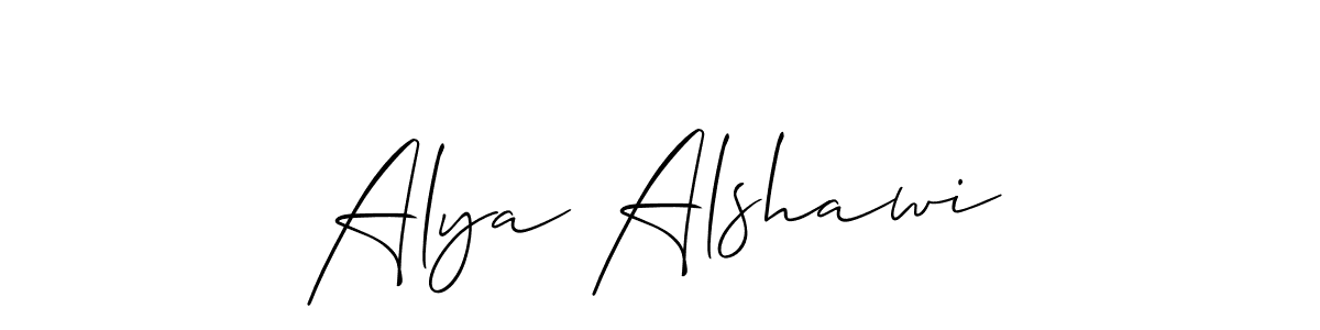 This is the best signature style for the Alya Alshawi name. Also you like these signature font (Allison_Script). Mix name signature. Alya Alshawi signature style 2 images and pictures png