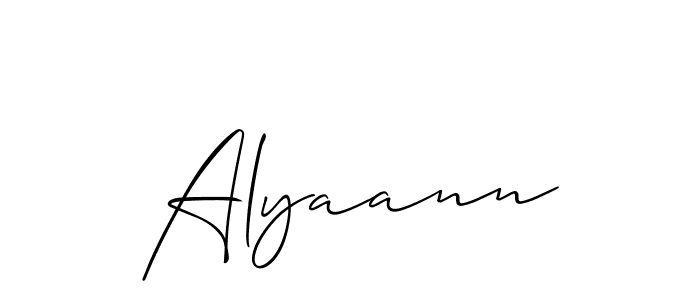 Similarly Allison_Script is the best handwritten signature design. Signature creator online .You can use it as an online autograph creator for name Alyaann. Alyaann signature style 2 images and pictures png