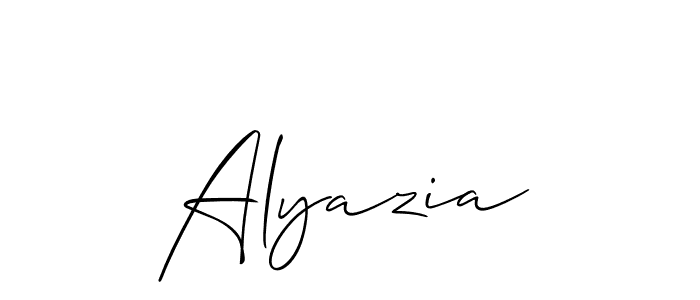 Alyazia stylish signature style. Best Handwritten Sign (Allison_Script) for my name. Handwritten Signature Collection Ideas for my name Alyazia. Alyazia signature style 2 images and pictures png