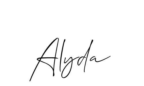 Best and Professional Signature Style for Alyda. Allison_Script Best Signature Style Collection. Alyda signature style 2 images and pictures png