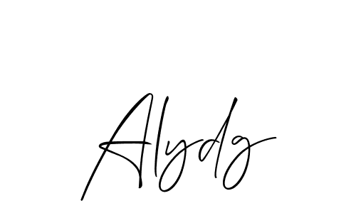 Allison_Script is a professional signature style that is perfect for those who want to add a touch of class to their signature. It is also a great choice for those who want to make their signature more unique. Get Alydg name to fancy signature for free. Alydg signature style 2 images and pictures png