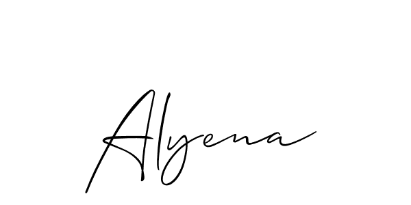 if you are searching for the best signature style for your name Alyena. so please give up your signature search. here we have designed multiple signature styles  using Allison_Script. Alyena signature style 2 images and pictures png