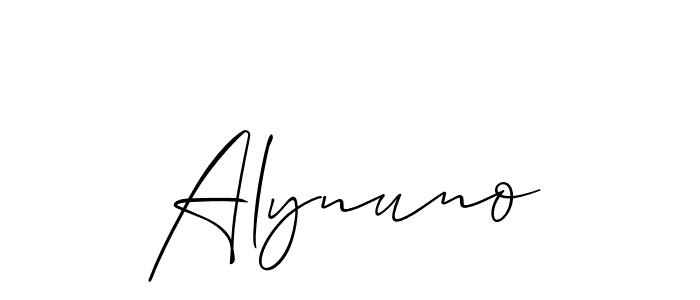 Similarly Allison_Script is the best handwritten signature design. Signature creator online .You can use it as an online autograph creator for name Alynuno. Alynuno signature style 2 images and pictures png