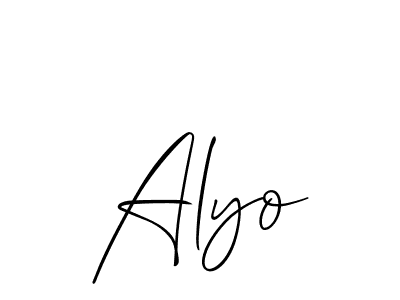 Also we have Alyo name is the best signature style. Create professional handwritten signature collection using Allison_Script autograph style. Alyo signature style 2 images and pictures png