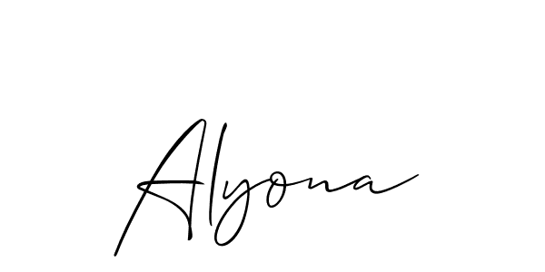 The best way (Allison_Script) to make a short signature is to pick only two or three words in your name. The name Alyona include a total of six letters. For converting this name. Alyona signature style 2 images and pictures png