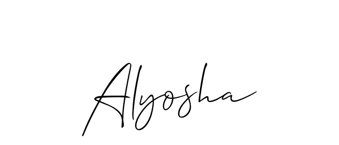 Alyosha stylish signature style. Best Handwritten Sign (Allison_Script) for my name. Handwritten Signature Collection Ideas for my name Alyosha. Alyosha signature style 2 images and pictures png