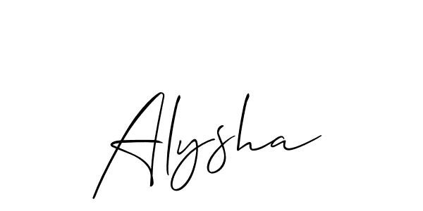 Create a beautiful signature design for name Alysha. With this signature (Allison_Script) fonts, you can make a handwritten signature for free. Alysha signature style 2 images and pictures png