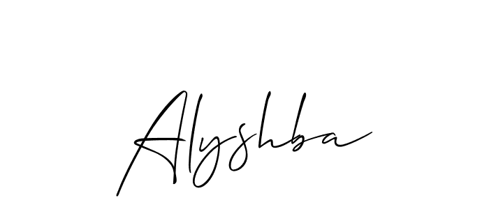 Once you've used our free online signature maker to create your best signature Allison_Script style, it's time to enjoy all of the benefits that Alyshba name signing documents. Alyshba signature style 2 images and pictures png