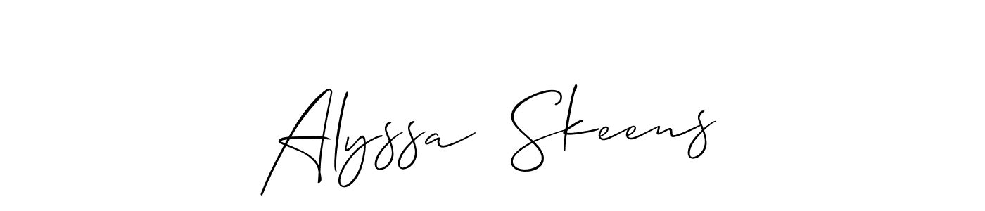 How to Draw Alyssa  Skeens signature style? Allison_Script is a latest design signature styles for name Alyssa  Skeens. Alyssa  Skeens signature style 2 images and pictures png