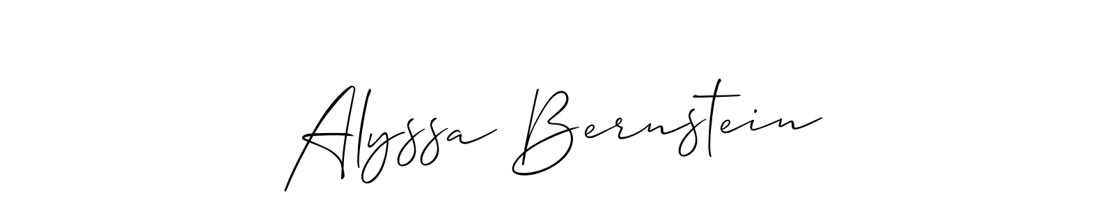 The best way (Allison_Script) to make a short signature is to pick only two or three words in your name. The name Alyssa Bernstein include a total of six letters. For converting this name. Alyssa Bernstein signature style 2 images and pictures png