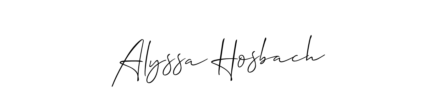 Once you've used our free online signature maker to create your best signature Allison_Script style, it's time to enjoy all of the benefits that Alyssa Hosbach name signing documents. Alyssa Hosbach signature style 2 images and pictures png