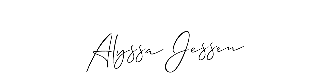 Also You can easily find your signature by using the search form. We will create Alyssa Jessen name handwritten signature images for you free of cost using Allison_Script sign style. Alyssa Jessen signature style 2 images and pictures png