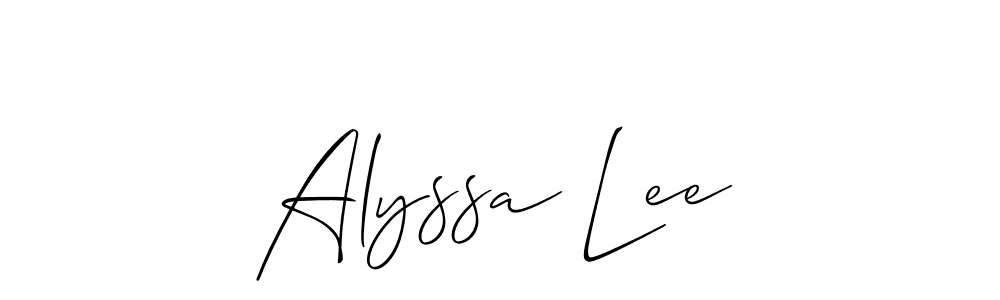 Similarly Allison_Script is the best handwritten signature design. Signature creator online .You can use it as an online autograph creator for name Alyssa Lee. Alyssa Lee signature style 2 images and pictures png