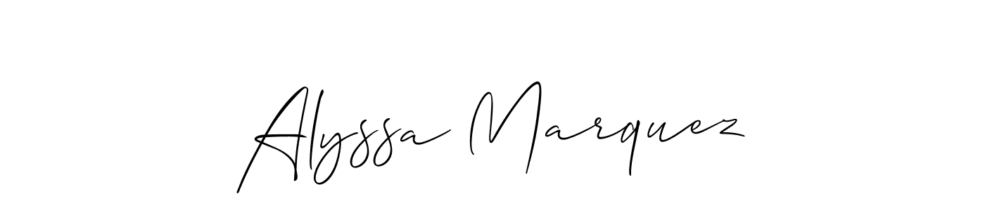 How to Draw Alyssa Marquez signature style? Allison_Script is a latest design signature styles for name Alyssa Marquez. Alyssa Marquez signature style 2 images and pictures png