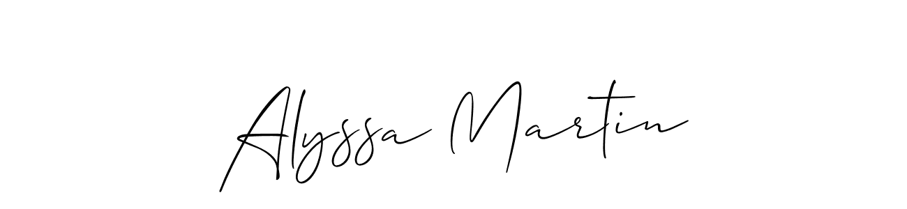 How to make Alyssa Martin signature? Allison_Script is a professional autograph style. Create handwritten signature for Alyssa Martin name. Alyssa Martin signature style 2 images and pictures png