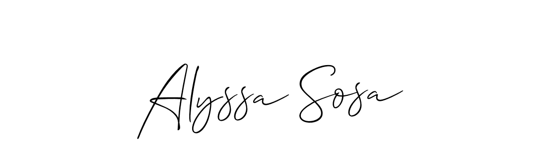 How to Draw Alyssa Sosa signature style? Allison_Script is a latest design signature styles for name Alyssa Sosa. Alyssa Sosa signature style 2 images and pictures png