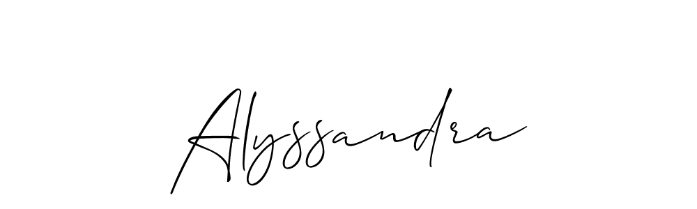 Also we have Alyssandra name is the best signature style. Create professional handwritten signature collection using Allison_Script autograph style. Alyssandra signature style 2 images and pictures png