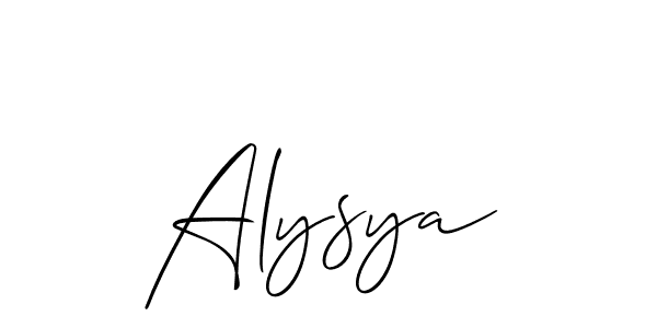 It looks lik you need a new signature style for name Alysya. Design unique handwritten (Allison_Script) signature with our free signature maker in just a few clicks. Alysya signature style 2 images and pictures png