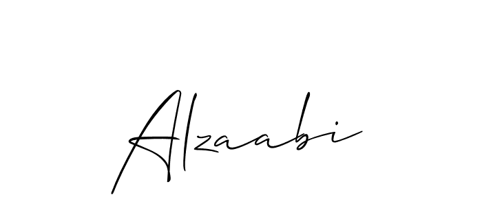 Also we have Alzaabi name is the best signature style. Create professional handwritten signature collection using Allison_Script autograph style. Alzaabi signature style 2 images and pictures png