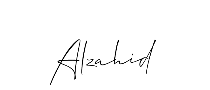 Alzahid stylish signature style. Best Handwritten Sign (Allison_Script) for my name. Handwritten Signature Collection Ideas for my name Alzahid. Alzahid signature style 2 images and pictures png