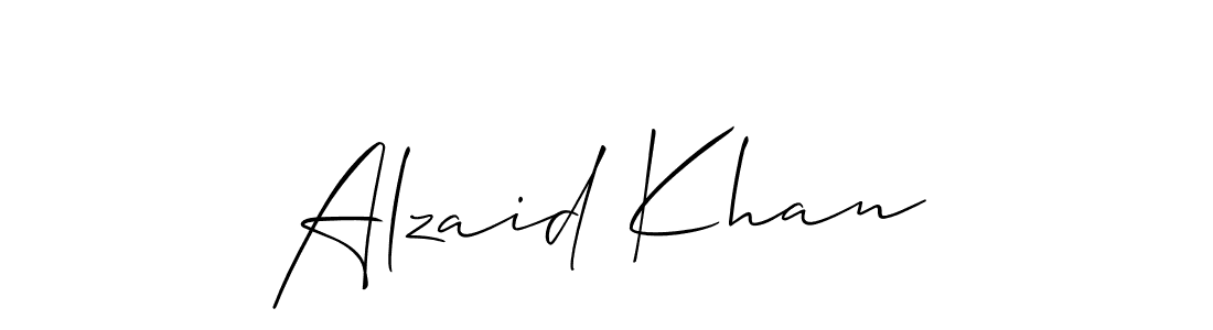 Create a beautiful signature design for name Alzaid Khan. With this signature (Allison_Script) fonts, you can make a handwritten signature for free. Alzaid Khan signature style 2 images and pictures png