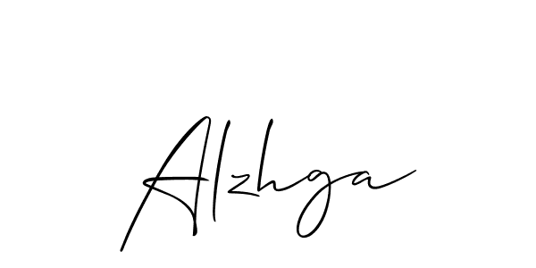 Also we have Alzhga name is the best signature style. Create professional handwritten signature collection using Allison_Script autograph style. Alzhga signature style 2 images and pictures png