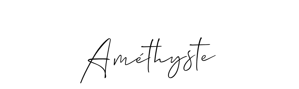 Allison_Script is a professional signature style that is perfect for those who want to add a touch of class to their signature. It is also a great choice for those who want to make their signature more unique. Get Améthyste name to fancy signature for free. Améthyste signature style 2 images and pictures png