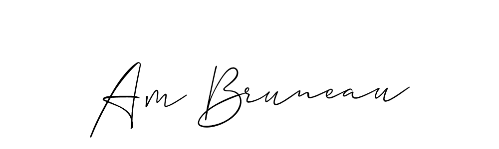 Make a beautiful signature design for name Am Bruneau. With this signature (Allison_Script) style, you can create a handwritten signature for free. Am Bruneau signature style 2 images and pictures png