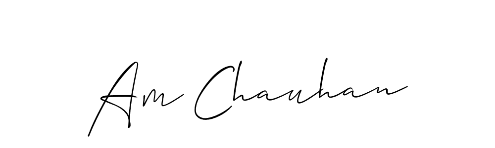 Similarly Allison_Script is the best handwritten signature design. Signature creator online .You can use it as an online autograph creator for name Am Chauhan. Am Chauhan signature style 2 images and pictures png