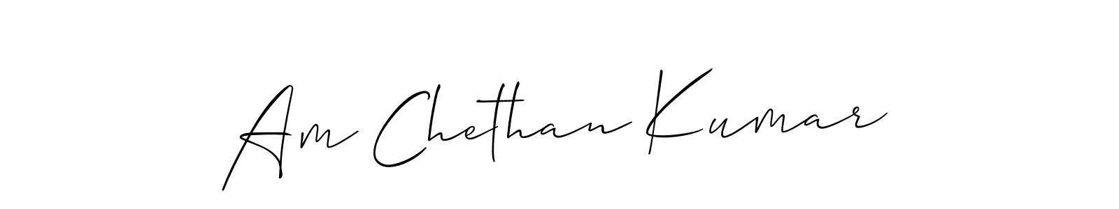It looks lik you need a new signature style for name Am Chethan Kumar. Design unique handwritten (Allison_Script) signature with our free signature maker in just a few clicks. Am Chethan Kumar signature style 2 images and pictures png