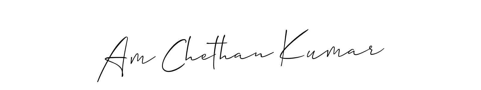 It looks lik you need a new signature style for name Am Chethan Kumar. Design unique handwritten (Allison_Script) signature with our free signature maker in just a few clicks. Am Chethan Kumar signature style 2 images and pictures png