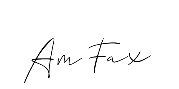 It looks lik you need a new signature style for name Am Fax. Design unique handwritten (Allison_Script) signature with our free signature maker in just a few clicks. Am Fax signature style 2 images and pictures png