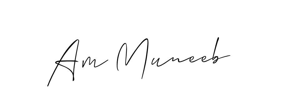 How to make Am Muneeb signature? Allison_Script is a professional autograph style. Create handwritten signature for Am Muneeb name. Am Muneeb signature style 2 images and pictures png