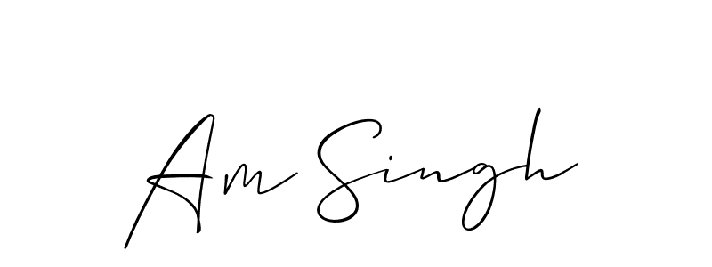 Make a beautiful signature design for name Am Singh. With this signature (Allison_Script) style, you can create a handwritten signature for free. Am Singh signature style 2 images and pictures png