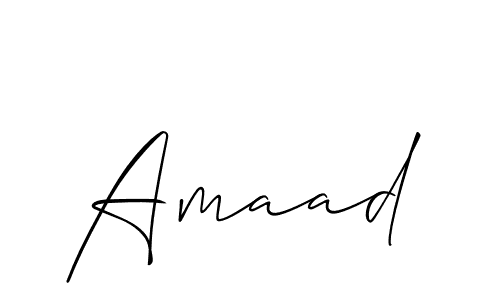 Make a beautiful signature design for name Amaad. With this signature (Allison_Script) style, you can create a handwritten signature for free. Amaad signature style 2 images and pictures png