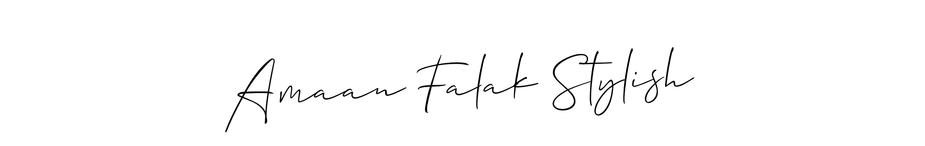 Also we have Amaan Falak Stylish name is the best signature style. Create professional handwritten signature collection using Allison_Script autograph style. Amaan Falak Stylish signature style 2 images and pictures png