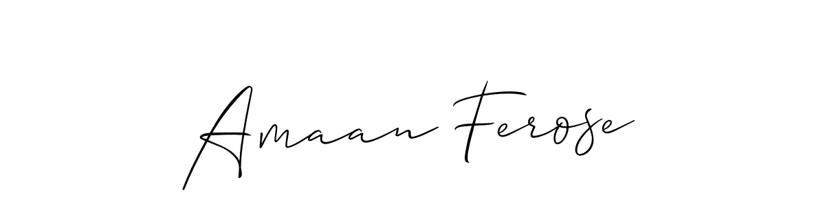 Check out images of Autograph of Amaan Ferose name. Actor Amaan Ferose Signature Style. Allison_Script is a professional sign style online. Amaan Ferose signature style 2 images and pictures png